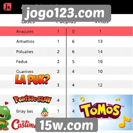 Comparativo entre jogos populares no jogo123.com
